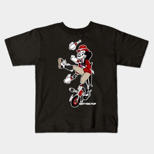 Juggler Clown Girl Pin Up Kids T-Shirt